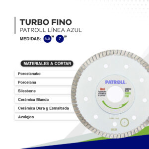 DISCOS DIAMANTADOS TURBO FINO [4.5"-7"]