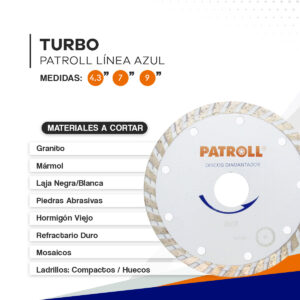 DISCO DIAMANTADOS TURBO [4,5"-7"-9"]